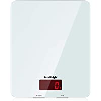 AUWEIGHT Báscula Digital de Cocina con Superficie de Vidrio Templado 5kg-11 lbs Balanza Alimentos Multifuncional con…